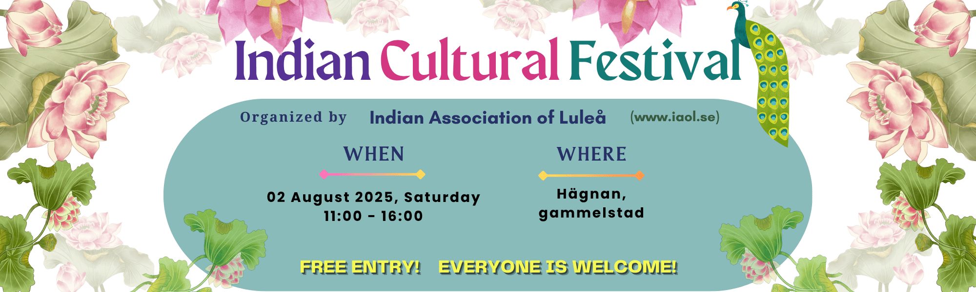 Banner for Indian Cultural Festival 2025