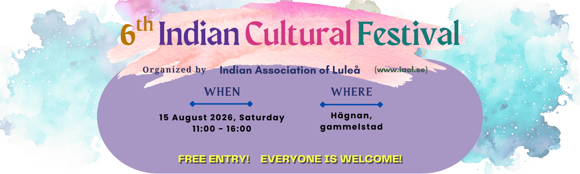 Banner for 6th Indian Cultural Festival 2026