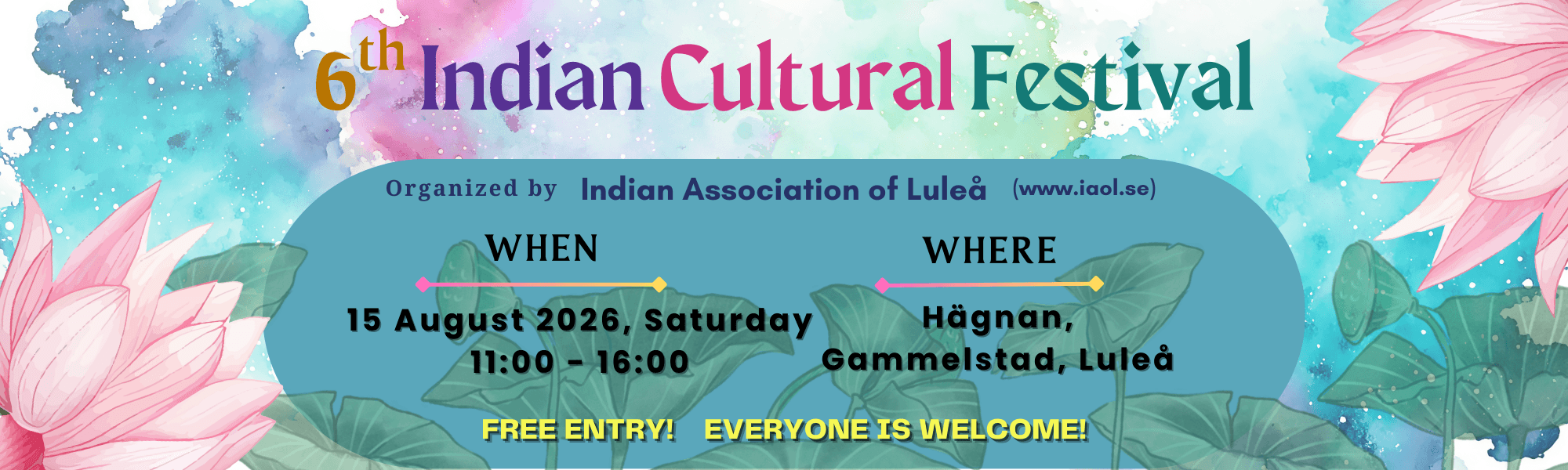 Banner for 6th Indian Cultural Festival 2026